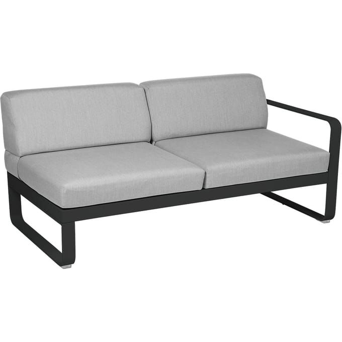 Fermob BELLEVIE 2 zits module rechts - 42 drop mat - 79 Flanelgrijs
