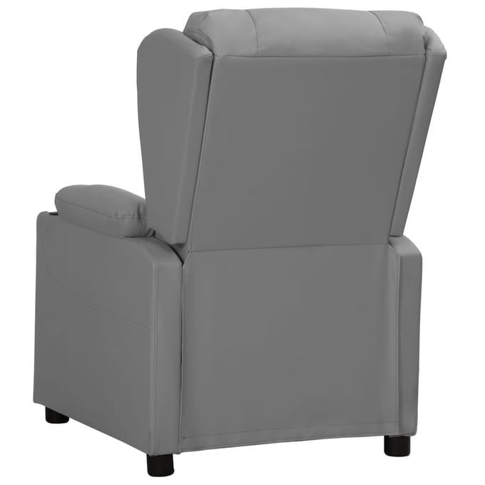 vidaXL - Fauteuil - verstelbaar - kunstleer - grijs