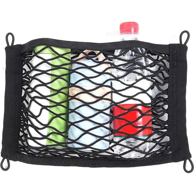 Auto Kofferbak Zijde Cargo Bagage Elastisch Opbergnet Gaasvak Organizer gray