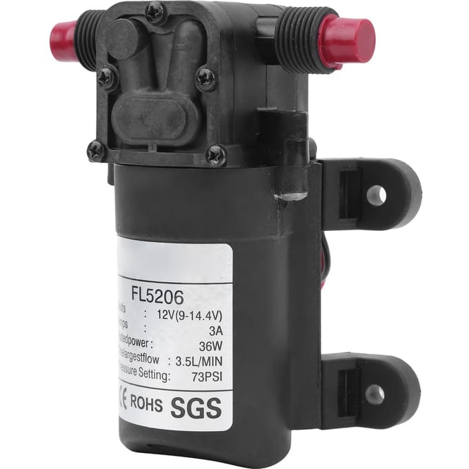 Membraanpomp Micro DC Elektrisch 73PSI 3.5LMIN G12in 12V36W Hydraulische Apparatuur