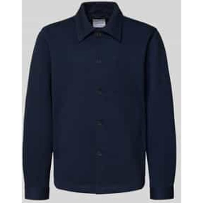 Slim fit overshirt met viscosemix