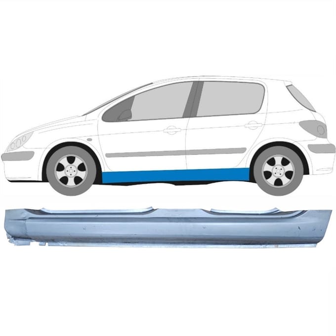 Volledige dorpel voor Peugeot 307 2001-2008 / Links