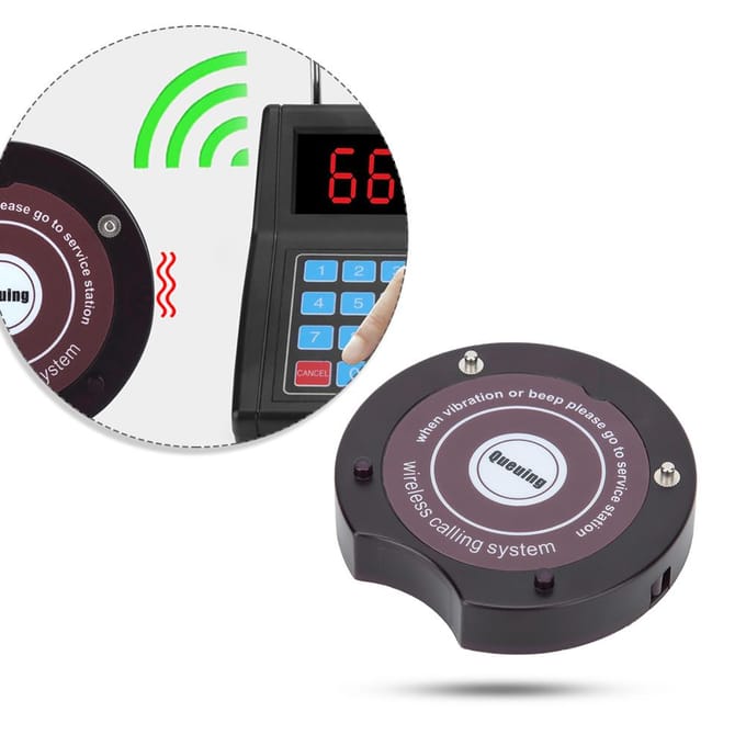 10 stuks Pakket voor SU-668 Slim Opladen Oplaadbare Restaurant Pager Oproepsysteem Ontvanger black