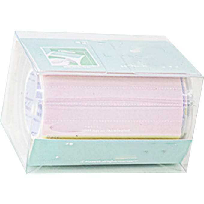 Tape Rol Sticky Note Multifunctioneel Sterke Hechting Uittrekbaar Draagbaar Roller Plaknotities voor Koelkastberichten Horizontaal white
