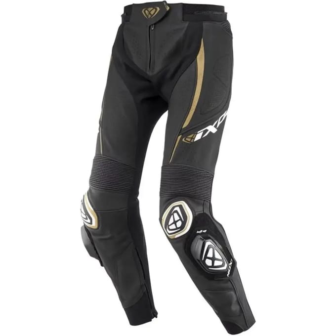 Ixon Vortex 3 PT L Zwart Wit Goud Dames Leren Motorbroek - Broek