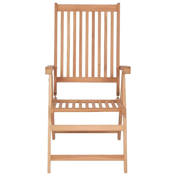vidaXL - Verstelbare - klapstoelen, - 2 - stuks, - massief - teakhout