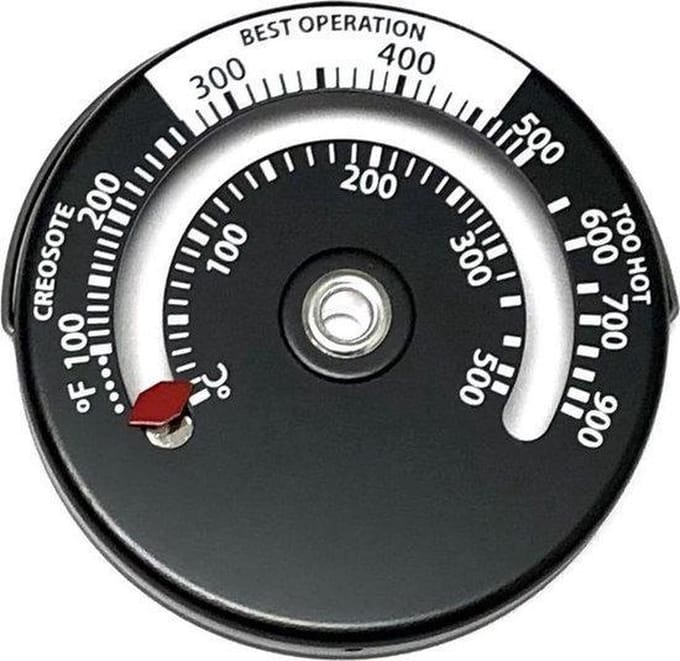 Kachelpijp thermometer voor houtkachels
