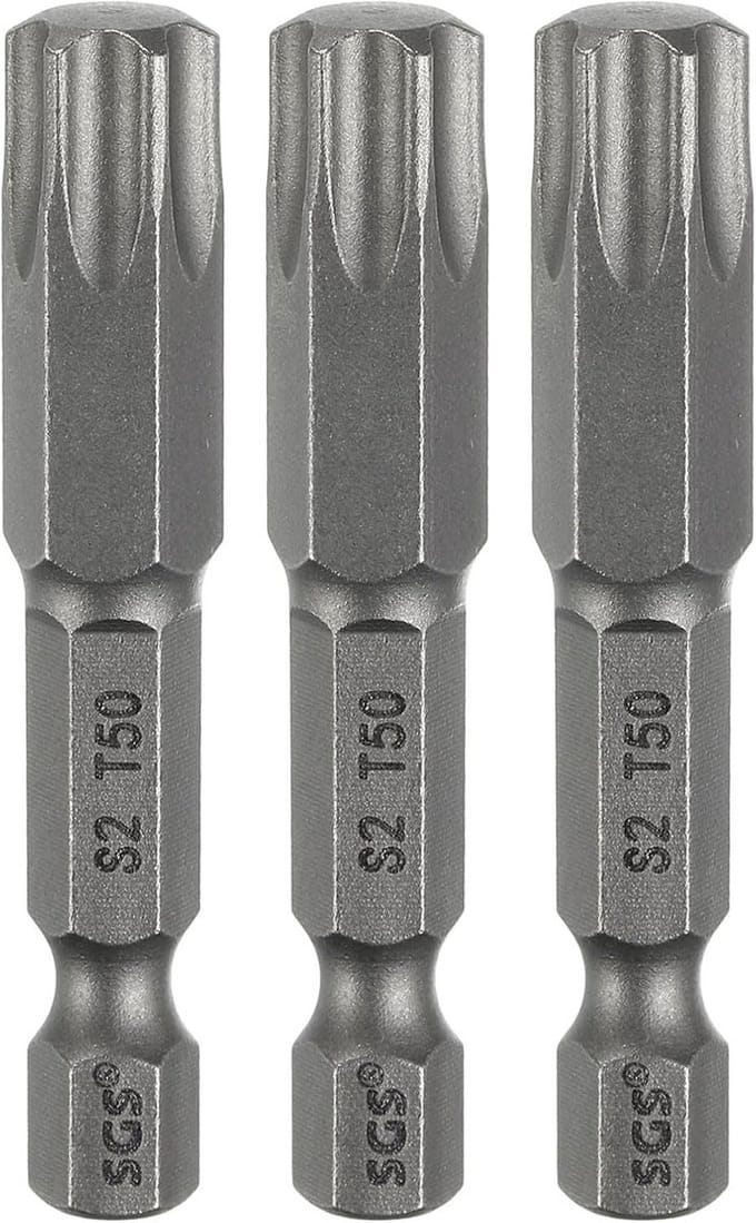 3-delige T50 Torx Schroevendraaier Bit Set Magnetisch S2 Staal
