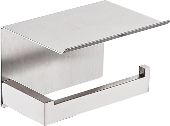 Wc-rolhouder RVS met planchet