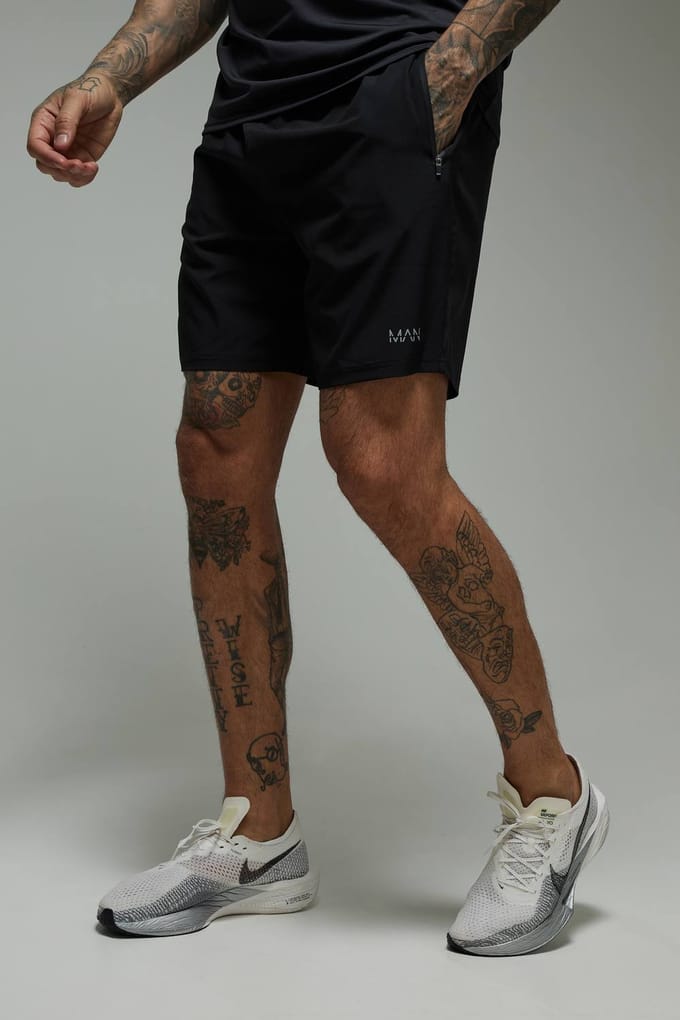 Tall Men's Active Stretch Geweven 7-inch Short | Black | Size Medium