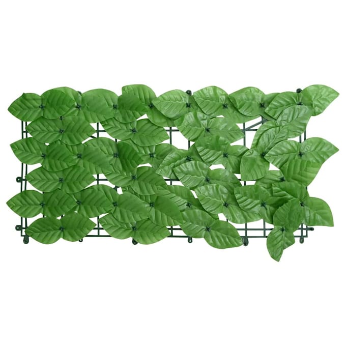 vidaXL - Balkonscherm - met - groene - bladeren - 500x75 - cm