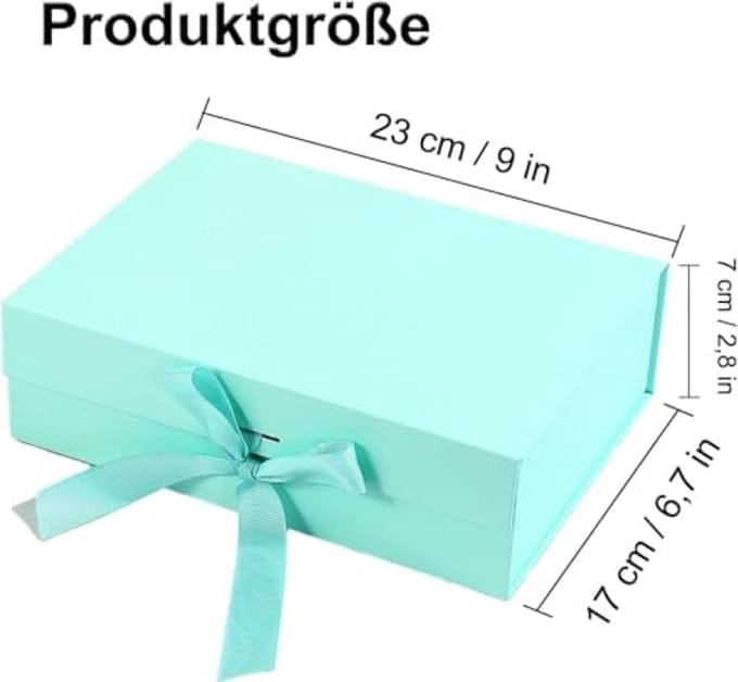 Herbruikbare geschenkdoos met magnetische sluiting en strik