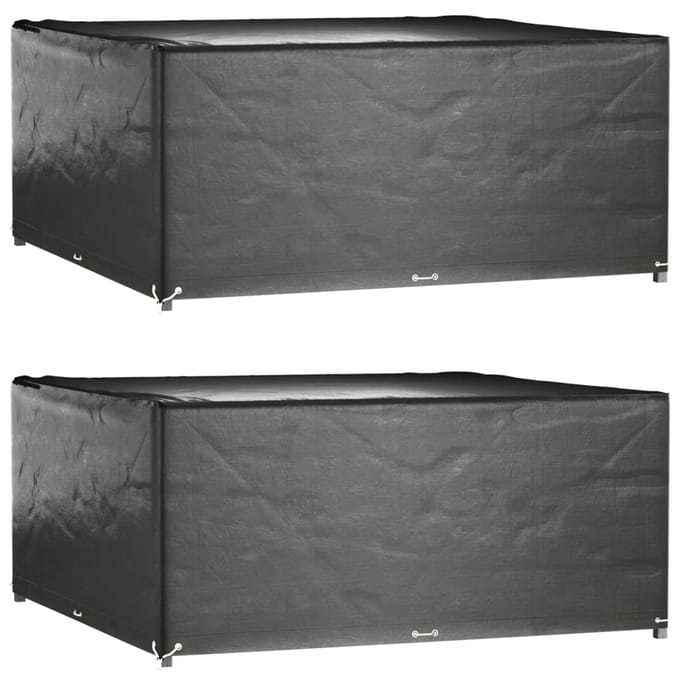 vidaXL - Tuinmeubelhoezen - 2 - st - 16 - oogjes - vierkant - 250x250x90 - cm
