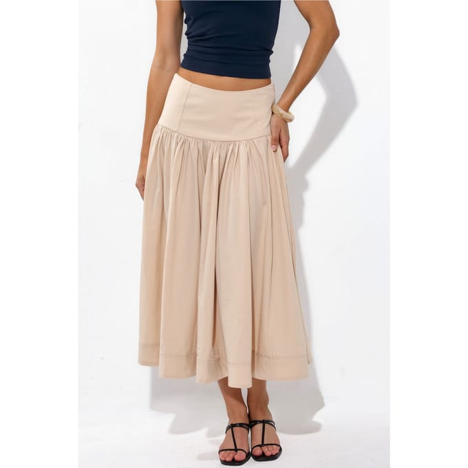 Hoge Taille A-Lijn Midi Rok