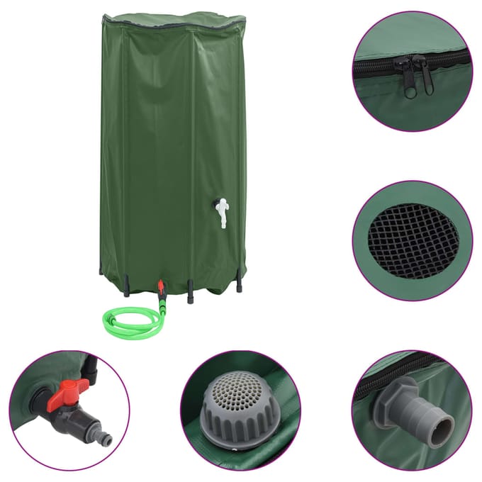 vidaXL Watertank met kraan opvouwbaar 380 L PVC