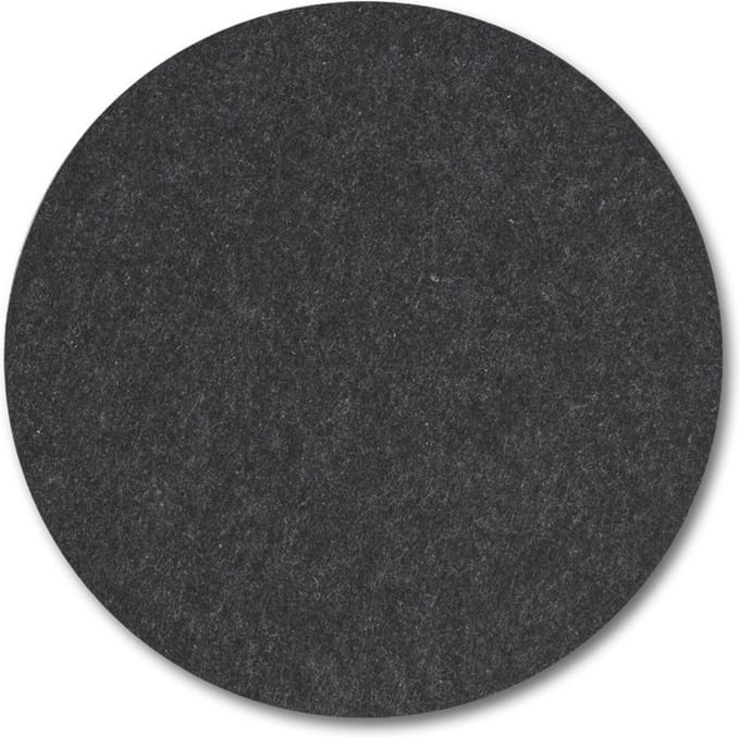 Zeller Ronde eettafel placemats - Antraciet - Dia 38cm - Vilt/polyester - Hittebestendig