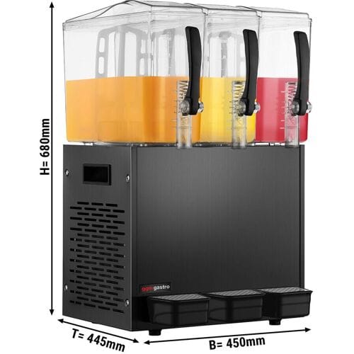 GGM Gastro Saftspender - 3x 10 Liter - Schwarz