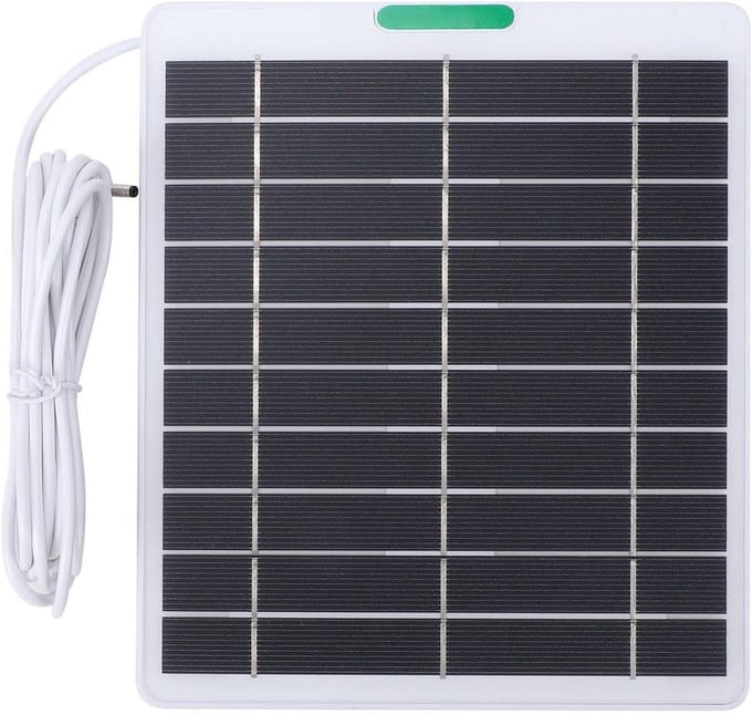 Zonnepaneel - Zonneoplader - Beveiliging - Monokristallijn - 5 Watt - Wit