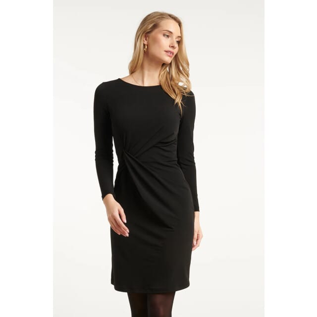 Smashed Lemon Zwarte getailleerde elegante jurk |