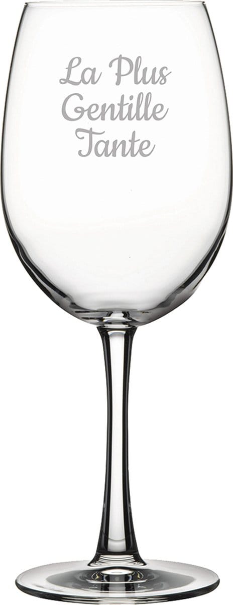 Rode wijnglas gegraveerd - 46cl - La Plus Gentille Tante