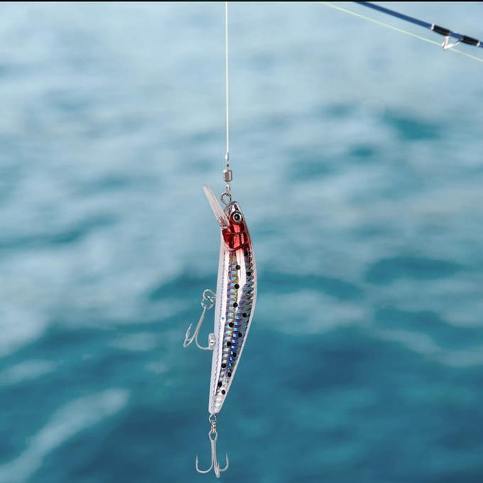 12cm elektrische visdobber met oplaadfunctie voor minnows gray