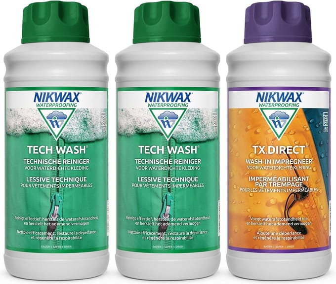 Nikwax "Voordeelpakket" 2 x Tech Wash 1L & 1x TX.Direct 1L - 3-Pack