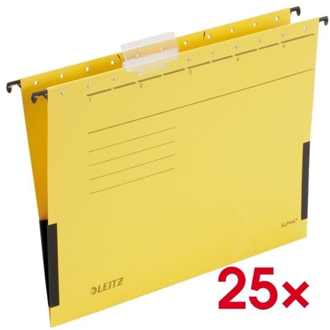 Leitz Alpha A4 Hangmappen Geel - 2 stuks