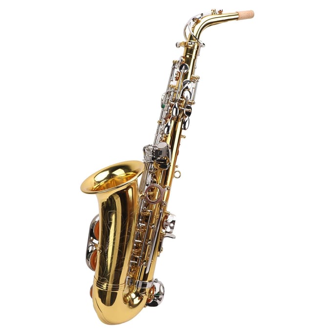 Eb Alt Saxofoon Set Messing Materiaal Sax Blaasinstrument voor Professionele Speler en Beginner beige