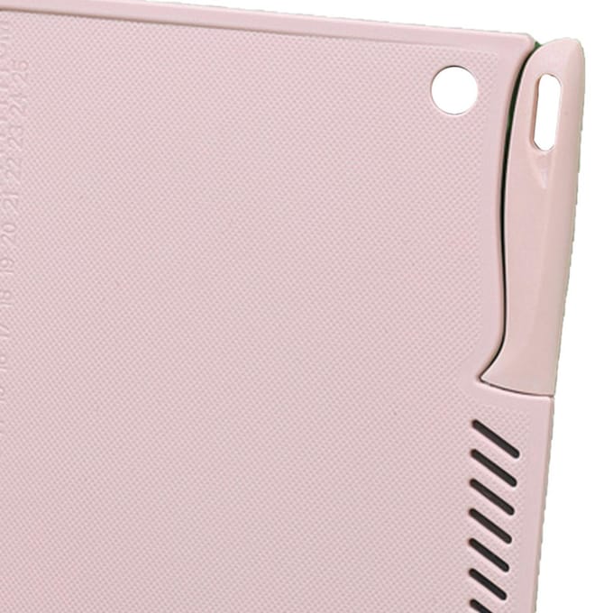 Plastic Gebruikssnijplank Veilig Multifunctioneel Draagbaar Fruit Hakbord Met Mes Ophanging roze