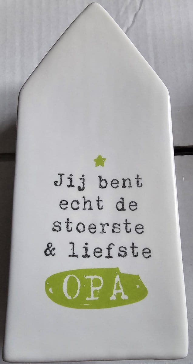 decoratie vaas- huis-opa