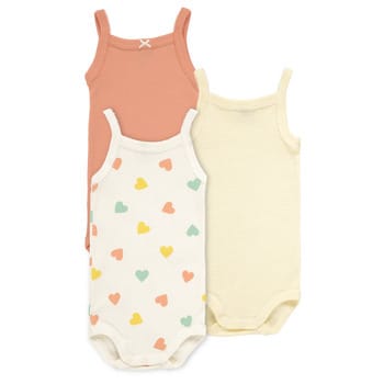 Petit Bateau  Kinder bodies 3 BODIES A BRETELLES