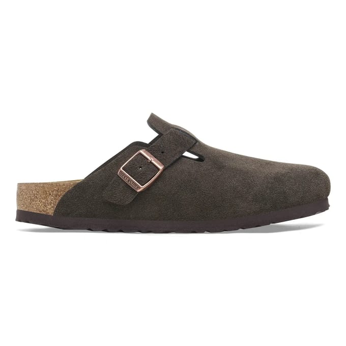 Klompen BIRKENSTOCK Boston Soft Suede Mocha