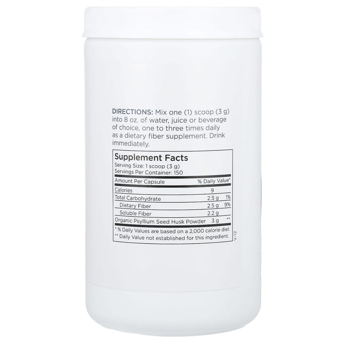 Metabolic Maintenance, Poudre de Psyllium Bio, 1 lb (454 g)