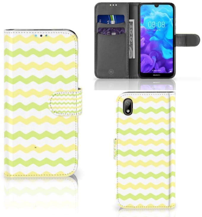 Huawei Y5 (2019) Telefoon Hoesje Waves Yellow