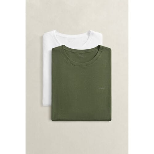 Gant T-Shirt Crew Neck 2Pack Dry Herb Green / male