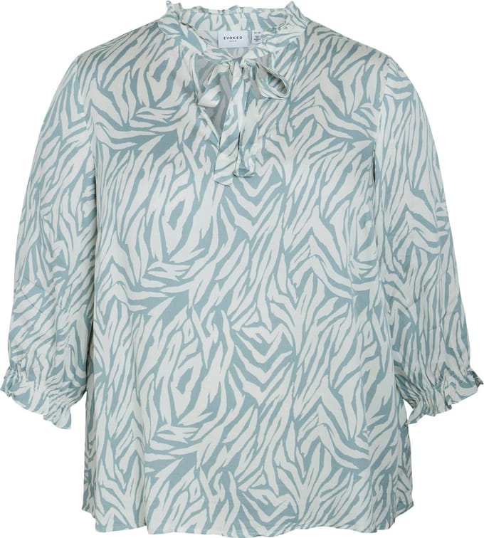 EVOKED VILA VICORBA TIED NECK 3/4 TOP/SU/CUR Dames Top - Maat 44