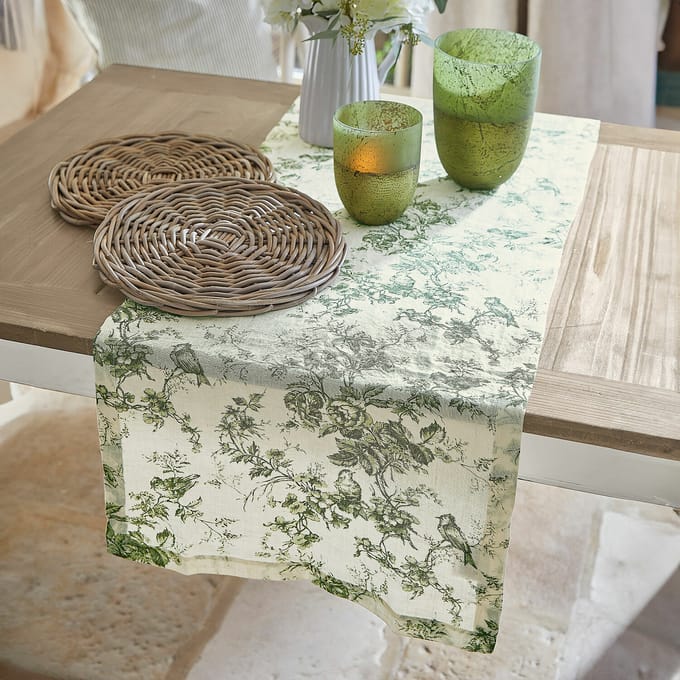 LOBERON Tafelloper Mercier groen/wit