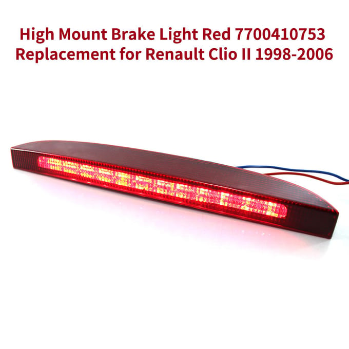 Hoog gemonteerd remlicht rood 7700410753 vervanging voor Renault Clio II 1998-2006 rood