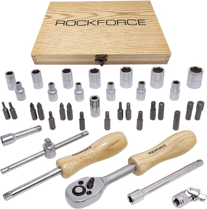 Rockforce RF-2382-5 - Gereedschapsset - 38 delig - 1/4 inch - Ergonomisch - Duurzaam