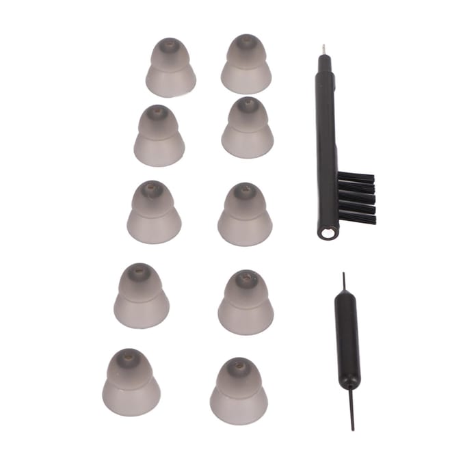 10 stuks Gehoorapparaat Vervangende Koepels Dubbele Lagen Geluidsversterker Oordopje Tip voor Resound Zwart S Small Size 8mm gray