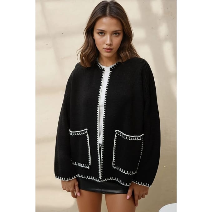 Gebreide Cardigan met Steekdetails