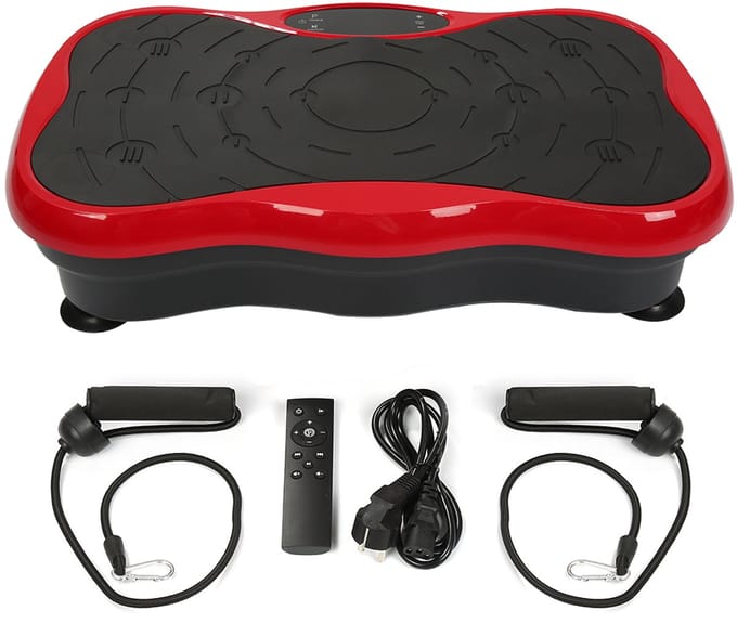 PIPIPOXER-Trilplaat Tril Fitness Bluetooth LCD Training Oefenplatform-Rood