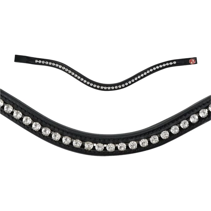 Dubbele hoofdriem voor paard Kieffer Paris curved shape