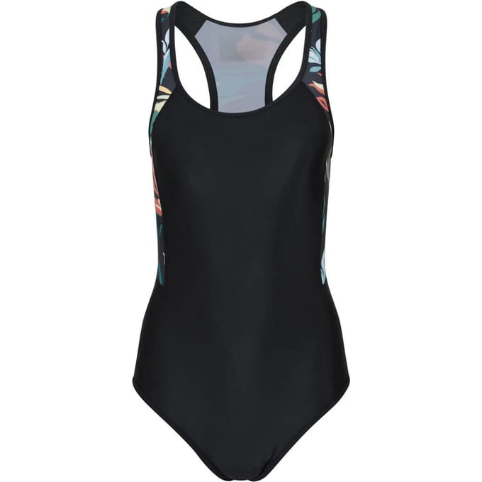 Mountain Warehouse Dames Neem De Duik Bloemige Badpak (Zwart)