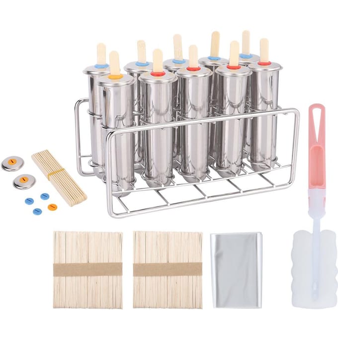 Huishoudelijk 304 Roestvrij Staal IJs Lolly Popsicle Vormen Kit IJs Vorm gray