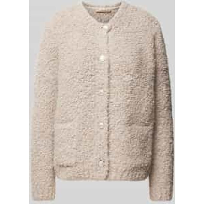 Regular fit gebreid jack met knoopsluiting