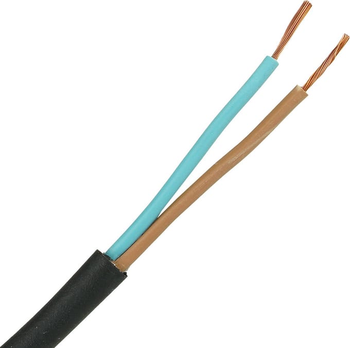 Neopreen kabel H07RN-F 2x1mm² per rol 100 meter