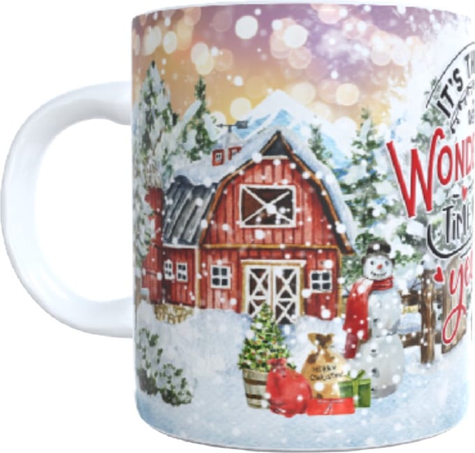 Koffie beker - thee mok - Kerst - Wonderful time - year -