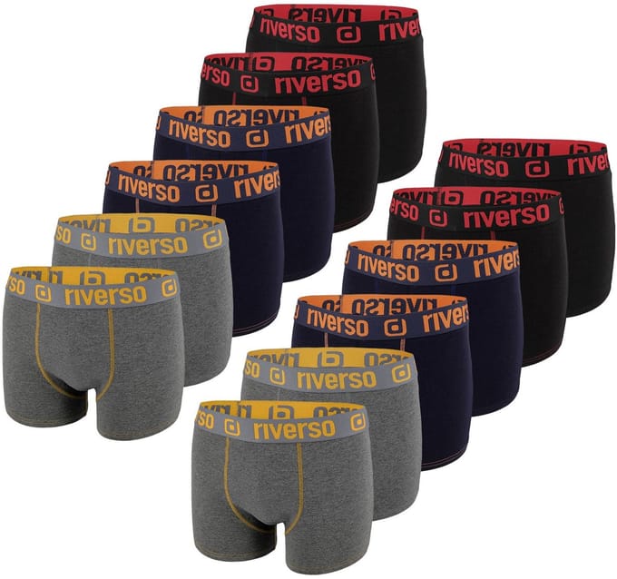 riverso Heren Boxershorts RIVOle 12 Pack Veelkleurig S Geen krassend label