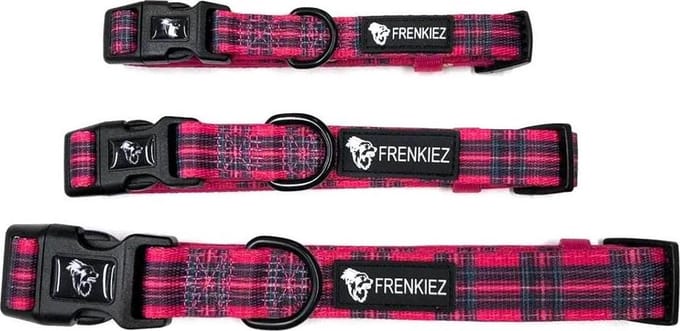 Frenkiez BarkBerry Red Halsband, Medium